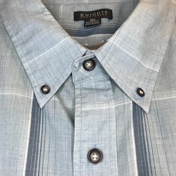 Knights Sportswear Plaid Short Sleeve Button Shirt - Picture 3 of 7